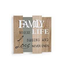 Danya B Inspirational Family Where Life Begins And Love Never Ends Wooden Wall Plaque Sign Ks19028a The Home Depot Wooden Wall Plaques Wall Plaques Danya B