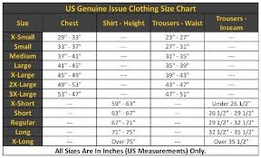 Air Force Ocp Uniform Size Chart Www Prosvsgijoes Org