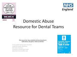 Domestic Abuse Resource for Dental Teams