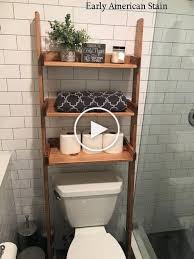 sur les toilettes penche echelle plateau executions speciales decor etsy badkamerideeen kleine badkamer opslag badkamermeubel ideeen