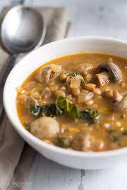 Curried Lentil Kale Soup With Mushrooms 40 Aprons Lentil Curry Kale Soup Lentil Kale Soup