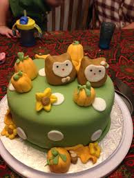 Thanksgiving Cake With Owls Party Cakes Cake Thanksgiving Cakes