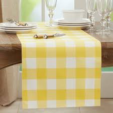Hearth & hand woven plaid runner ($18). Yellow Buffalo Plaid Table Runner Yellow And White Decorative Table Scarf Platt Designs