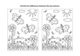 May 29, 2020 · browse summer flowers printable coloring pages wallpapers, images and pictures. Find The Differences Visual Puzzle And Coloring Page With Butterflies Stock Vector Illustration Of Coloring Game 104613946