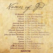Different Names For God Poster Google Search Names Of God Jehovah Biblical Names