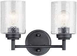 Aipsun 6 lights 41in crystal vanity lights over mirror long bathroom lighting fixture modern led vanity light for bathroom,white light 6000k 4.7 out of 5 stars 218 $109.90 $ 109. Kichler 45885bk Winslow Modern Black 2 Light Bathroom Vanity Light Fixture Kic 45885bk