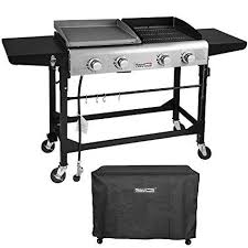 Find the portable charcoal or propane grill that fits your needs. Royal Gourmet Portable Propane Gas Grill And Griddle Combo 4 Burner Griddle Flat Top Folding Legs Versatile Out Propane Gas Grill Camping Stove Flat Top Grill