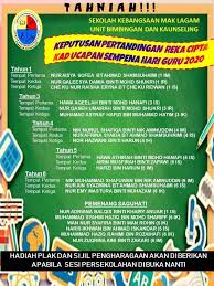 Tak henti kami mendoakan, mengisahkan, dan membanggakanmu. Sk Mak Lagam Keputusan Pertandingan Reka Cipta Kad Facebook