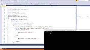 File Handling C# - Check If File Exists - Youtube