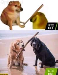 The perfect bonk meme dog animated gif for your conversation. Doge Stick Bonk Rtx Off Rtx On Comparison Starecat Com