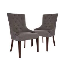 Buy dining chairs with arms and get the best deals at the lowest prices on ebay! Set Of 2 Tufted Back Upholstered Dining Chair With Arm Rest Dark Gray Glitzhome Target
