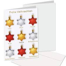 Aber ich wünsche ihnen mut und. Weihnachtskarte Frohe Weihnachten
