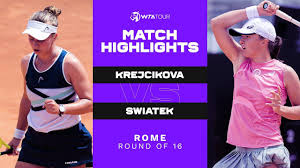 .публикаций — посмотрите в instagram фото и видео aneta krejčíková (@krejcikova.aneta). Barbora Krejcikova Vs Iga Swiatek 2021 Rome Round Of 16 Wta Match Highlights Youtube