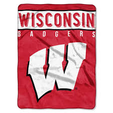The Northwest Company Basic University Of Wisconsin Madison Polyester Twin Knitted Blanket Multi Wisconsin Badgers Wisconsin Knitted Blankets