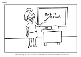 Learn How To Draw Teacher With Back To School Scenes Step By Step Drawing Tutorials Here's a simple way to place the features accurately when drawing a head. to draw teacher with back to school