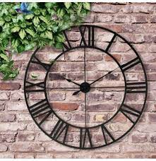 Get free shipping on qualified large outdoor clocks or buy online pick up in store today in the outdoors department. 80cm Large Outdoor Garden Wall Clock Roman Numerals Giant Open Face Metal