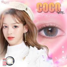 Coco gray คอนแทคเลนส์ (Rozelens ค่าอมน้ำ 55%)