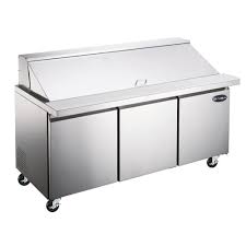 Saba 70 25 In W 15 5 Cu Ft Commercial Mega Food Prep Table Refrigerator Cooler In Stainless Steel Sps 72 30m Refrigerator Cooler Cool Retail Kitchen Work Tables