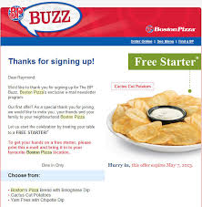 Creamy mashed potato pizza is one of my favorite recipes. Boston Pizza Free Appetizer With Email Sign Up Edmonton Deals Blog