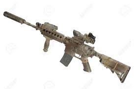 M4, early production version (1942), 13th armored regiment of the 1st armored division, tunisia, march 1943. M4 With Suppressor Special Forces Rifle Isolated On A White Stock Photo Picture And Royalty Free Image Image 97866219