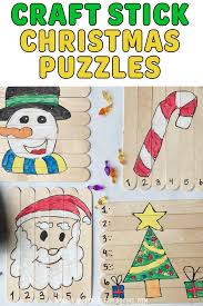 68 1 puzzles are a fun way to pass the time. Diy Craft Stick Christmas Puzzles Happy Toddler Playtime