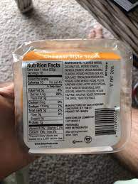 The latter is 0.1 g sugar and 0 g of dietary fiber, the rest is complex carbohydrate. Daiya Cheddar Style Slices Calories Nutrition Analysis More Fooducate