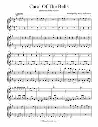 Instrumental solo in f minor (transposable). Intermediate Piano Arrangement Sheet Music Carol Of The Bells 3 Piano Sheet Music Free Trumpet Sheet Music Clarinet Sheet Music