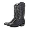 Mens leather ankle cowboy boots western cuban heel harley biker long salta shoes. 1
