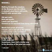 When the winds of change blow, some people build walls and others build windmills. Windmill Walking Through Quotes Writings By Pranali Yourquote