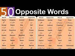 500 Words Opposite List In Urdu Meaning Antonyms In Urdu The List Contains 500 Opposite Words English Vocabulary Vocabulary Skills