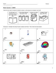 liters and milliliters worksheets teaching resources tpt