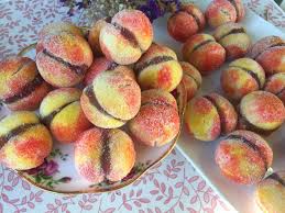 Croatian almond crescent cookies | withloveandcupcakes.com. Homemade Breskvice Croatian Peach Cakes Food