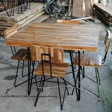 Meja Makan Cafe Rangka Besi Minimalis Murah Meja Makan Kursi Makan Mebel