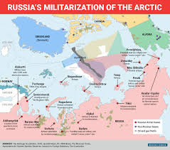 This Map Shows Russia S Dominant Militarization Of The Arctic Arctic Map Russia