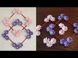 Diy Wall Decoration Idea How To Make Beautiful Flower Hanging For Wall Decoration Youtube Paper Flower Wall Decor Hanging Flower Wall Paper Flowers