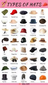 Check spelling or type a new query. Types Of Hats 55 Different Hat Styles For Men And Women 7esl