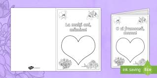 Planse de colorat pentru craciun. Ziua Mamei Felicitare Cu Amprente Digitale Teacher Made
