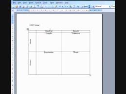 Example Swot Analysis Created Using Ms Word And Swot Action Tracker Using Excel
