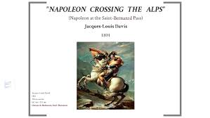 Bernard pass in the alps. Jacques Louis David Napoleon Crossing The Alps 1801
