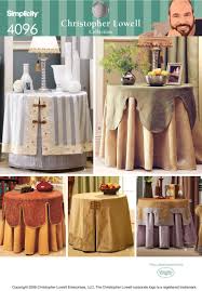Table Covers And Table Top Sewing Pattern 4096 Simplicity Christopher Lowell Collection Table Covers Table Cloth Round Accent Table