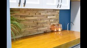 Reclaimed barnwood wall planks in exquisite herringbone design. Backsplash From Reclaimed Pallets Diy Build Youtube