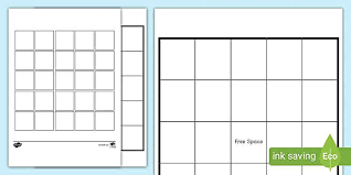 Bingo card templates has categories 3x3, 4x4, and 5x5. Blank Bingo Template