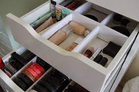 This makeup drawer can be rotated up to 360 degrees; Lucy Sparkle Beauty Diy Makeup Storage Inexpensive Drawer Dividers Diy Storage Drawers Diy Drawer Dividers Makeup Storage Drawers