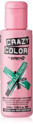 Express shipping and best price ! Renbow Crazy Color Semi Permanent Hair Colour Dye Emerald Green 53 100 Ml Pack Of 1 X 115 G Amazon De Beauty