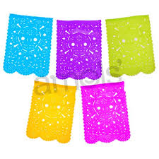 Each panel is approximately 18 x 13 inches. Day Of The Dead Party Supplies Dia De Los Muertos Decor
