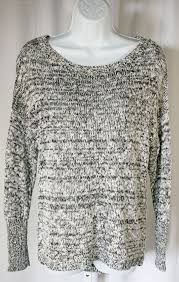 Black And Gold Sweater Dames Rock Republic Black White Sequins Knit Sweater Hi Low Long Sleeve Boat Neck Lg Rockrepublic Pulloversweater Any Sweaters Metallic Cardigans Fashion