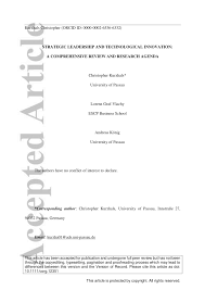 At pr hoffman, we understand today's processing standards are tougher than ever, and the challenge to meet and exceed these standards is ongoing. Pdf Strategic Leadership And Technological Innovation A Comprehensive Review And Research Agenda