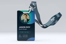 A standard id card costs $54, an enhanced id (eid) card $78. Blue Abstract Creative Id Card Id Cards Design Employee Id Card Creative Id Card