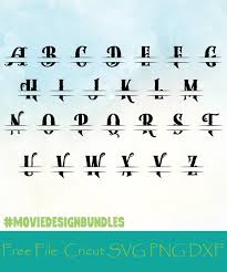 Download Split Monogram Alphabet Style 10 Free Designs Svg Png Dxf For Cricut Movie Design Bundles