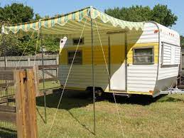 Camper Retro Vintage Awning Canopy Sun Shade Vintage Caravans Caravan Awnings Caravan Interior